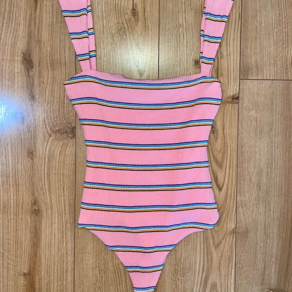 Privacy Please Pink Norman Body Suit - Flamingo - Picture 4 of 12